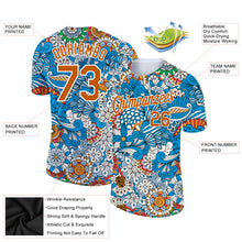 Загрузить изображение в средство просмотра галереи, Custom Light Blue Texas Orange-White 3D Pattern Floral Design Performance T-Shirt