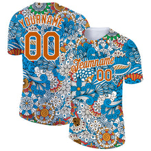 Загрузить изображение в средство просмотра галереи, Custom Light Blue Texas Orange-White 3D Pattern Floral Design Performance T-Shirt