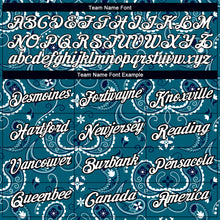 Charger l'image dans la galerie, Custom Teal White-Black 3D Pattern Floral Design Performance T-Shirt