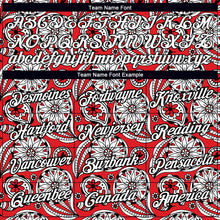 Load image into Gallery viewer, Custom Red White-Black 3D Pattern Floral Design Performance T-Shirt