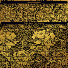 Charger l'image dans la galerie, Custom Old Gold Black 3D Pattern Floral Design Performance T-Shirt