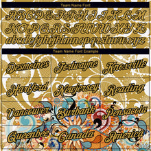 Charger l'image dans la galerie, Custom Old Gold Black 3D Pattern Floral Design Performance T-Shirt