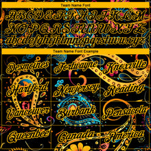 Загрузить изображение в средство просмотра галереи, Custom Black Gold 3D Pattern Floral Design Performance T-Shirt