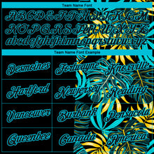 Загрузить изображение в средство просмотра галереи, Custom Black Lakes Blue 3D Pattern Design Hawaii Tropical Palm Leaves Performance T-Shirt