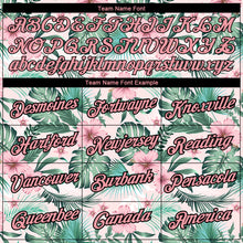 Charger l'image dans la galerie, Custom Pink Medium Pink-Black 3D Pattern Design Hawaii Palm Leaves And Flowers Performance T-Shirt