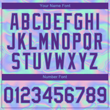 Charger l'image dans la galerie, Custom Light Blue Purple 3D Pattern Design Abstract Trendy Holographic Vaporwave Style Performance T-Shirt