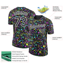 Charger l'image dans la galerie, Custom Graffiti Pattern Black-White 3D Neon Splatter Performance T-Shirt