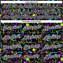 Charger l'image dans la galerie, Custom Graffiti Pattern Black-White 3D Neon Splatter Performance T-Shirt