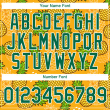 Загрузить изображение в средство просмотра галереи, Custom Gold Kelly Green-White 3D Pattern Design Tropical Pineapple Performance T-Shirt