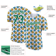 Load image into Gallery viewer, Custom White Kelly Green 3D Pattern Design Tropical Pineapple Performance T-Shirt