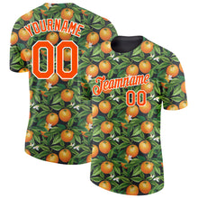 Load image into Gallery viewer, Custom Green Orange-White 3D Pattern Design Orange Citrus Fruit Performance T-Shirt