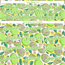 Load image into Gallery viewer, Custom White Neon Green 3D Pattern Design Lime Performance T-Shirt
