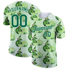 Charger l'image dans la galerie, Custom Green Kelly Green-White 3D Pattern Design Lime Performance T-Shirt