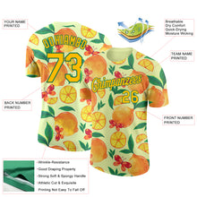 Load image into Gallery viewer, Custom Neon Yellow Yellow-Kelly Green 3D Pattern Design Lemon Performance T-Shirt