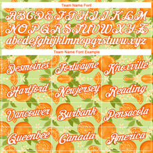 Load image into Gallery viewer, Custom Neon Yellow White-Orange 3D Pattern Design Orange Citrus Fruit Performance T-Shirt