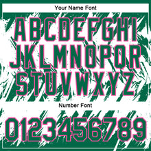 Загрузить изображение в средство просмотра галереи, Custom Kelly Green White-Pink 3D Pattern Design Abstract Sharp Shape Performance T-Shirt