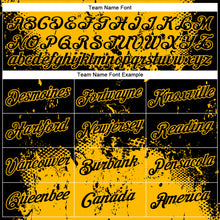 Загрузить изображение в средство просмотра галереи, Custom Black Gold 3D Pattern Design Dripping Splatter Art Performance T-Shirt