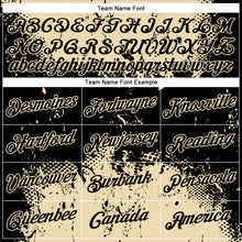 Загрузить изображение в средство просмотра галереи, Custom Black Cream 3D Pattern Design Dripping Splatter Art Performance T-Shirt