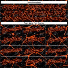 Загрузить изображение в средство просмотра галереи, Custom Black Orange 3D Pattern Design Abstract Network Performance T-Shirt