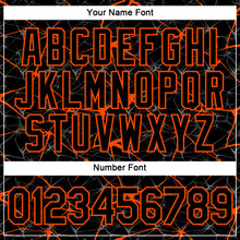 Загрузить изображение в средство просмотра галереи, Custom Black Orange 3D Pattern Design Abstract Network Performance T-Shirt