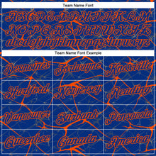 Load image into Gallery viewer, Custom Royal Orange 3D Pattern Design Abstract Network Performance T-Shirt