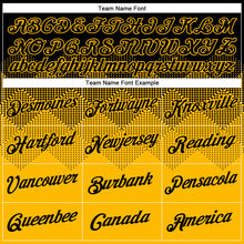 Load image into Gallery viewer, Custom Black Gold 3D Pattern Design Gradient Square Shapes Performance T-Shirt