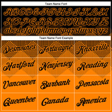 Load image into Gallery viewer, Custom Black Bay Orange 3D Pattern Design Gradient Square Shapes Performance T-Shirt