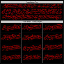 Laden Sie das Bild in den Galerie-Viewer, Custom Black Red 3D Skull Fashion Authentic Baseball Jersey
