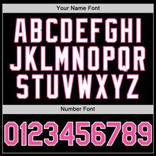 Charger l'image dans la galerie, Custom Black Pink-White 3D Pattern Design Gradient Style Twinkle Star Authentic Baseball Jersey