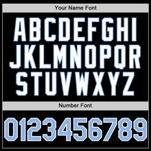 Charger l'image dans la galerie, Custom Black Light Blue-White 3D Pattern Design Gradient Style Twinkle Star Authentic Baseball Jersey