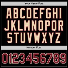 Charger l'image dans la galerie, Custom Black Crimson-Cream 3D Pattern Design Gradient Style Twinkle Star Authentic Baseball Jersey