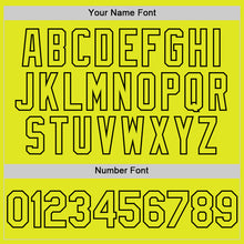 Charger l'image dans la galerie, Custom Black Neon Yellow 3D Pattern Design Gradient Style Twinkle Star Authentic Baseball Jersey