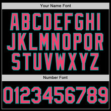 Charger l'image dans la galerie, Custom Black Neon Pink-Aqua 3D Pattern Design Gradient Style Twinkle Star Authentic Baseball Jersey