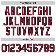 Laden Sie das Bild in den Galerie-Viewer, Custom White Crimson-Black 3D Pattern Design Gradient Style Twinkle Star Authentic Baseball Jersey