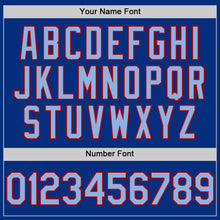 Charger l'image dans la galerie, Custom Royal Light Blue-Red 3D Pattern Design Gradient Style Twinkle Star Authentic Baseball Jersey