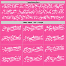 Charger l'image dans la galerie, Custom White Pink 3D Pattern Design Gradient Style Twinkle Star Authentic Baseball Jersey