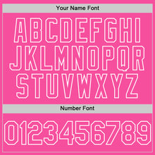 Charger l'image dans la galerie, Custom White Pink 3D Pattern Design Gradient Style Twinkle Star Authentic Baseball Jersey