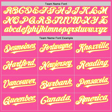 Charger l'image dans la galerie, Custom Pink White-Yellow 3D Pattern Design Gradient Style Twinkle Star Authentic Baseball Jersey