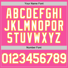 Charger l'image dans la galerie, Custom Pink White-Yellow 3D Pattern Design Gradient Style Twinkle Star Authentic Baseball Jersey