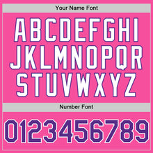 Load image into Gallery viewer, Custom Pink Purple-White 3D Pattern Design Gradient Style Twinkle Star Authentic Baseball Jersey