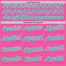 Charger l'image dans la galerie, Custom Pink Teal-White 3D Pattern Design Gradient Style Twinkle Star Authentic Baseball Jersey