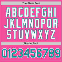 Charger l'image dans la galerie, Custom Pink Teal-White 3D Pattern Design Gradient Style Twinkle Star Authentic Baseball Jersey