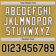 Charger l'image dans la galerie, Custom Old Gold Black-White 3D Pattern Design Gradient Style Twinkle Star Authentic Baseball Jersey