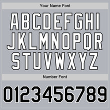 Charger l'image dans la galerie, Custom Gray Black-White 3D Pattern Design Gradient Style Twinkle Star Authentic Baseball Jersey