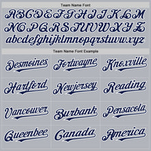 Charger l'image dans la galerie, Custom Gray Navy-White 3D Pattern Design Gradient Style Twinkle Star Authentic Baseball Jersey