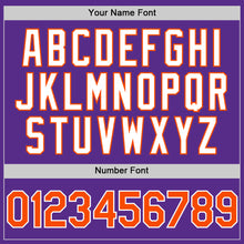 Charger l'image dans la galerie, Custom Purple Orange-White 3D Pattern Design Gradient Style Twinkle Star Authentic Baseball Jersey