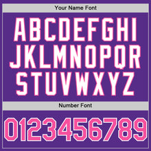 Charger l'image dans la galerie, Custom Purple Pink-White 3D Pattern Design Gradient Style Twinkle Star Authentic Baseball Jersey