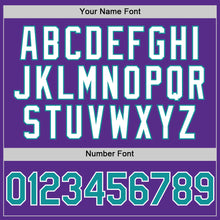 Charger l'image dans la galerie, Custom Purple Teal-White 3D Pattern Design Gradient Style Twinkle Star Authentic Baseball Jersey