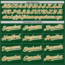 Charger l'image dans la galerie, Custom Green Old Gold-White 3D Pattern Design Gradient Style Twinkle Star Authentic Baseball Jersey