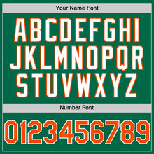 Load image into Gallery viewer, Custom Kelly Green Orange-White 3D Pattern Design Gradient Style Twinkle Star Authentic Baseball Jersey